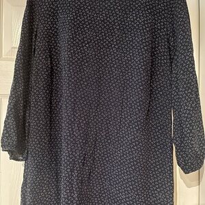 Old Navy Long Sleeve Navy Dress with Floral Print